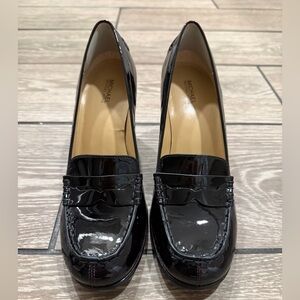 Michael Kors Shiny Black Loafers